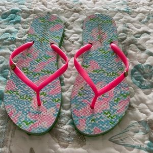 Lilly Pulitzer flip flops